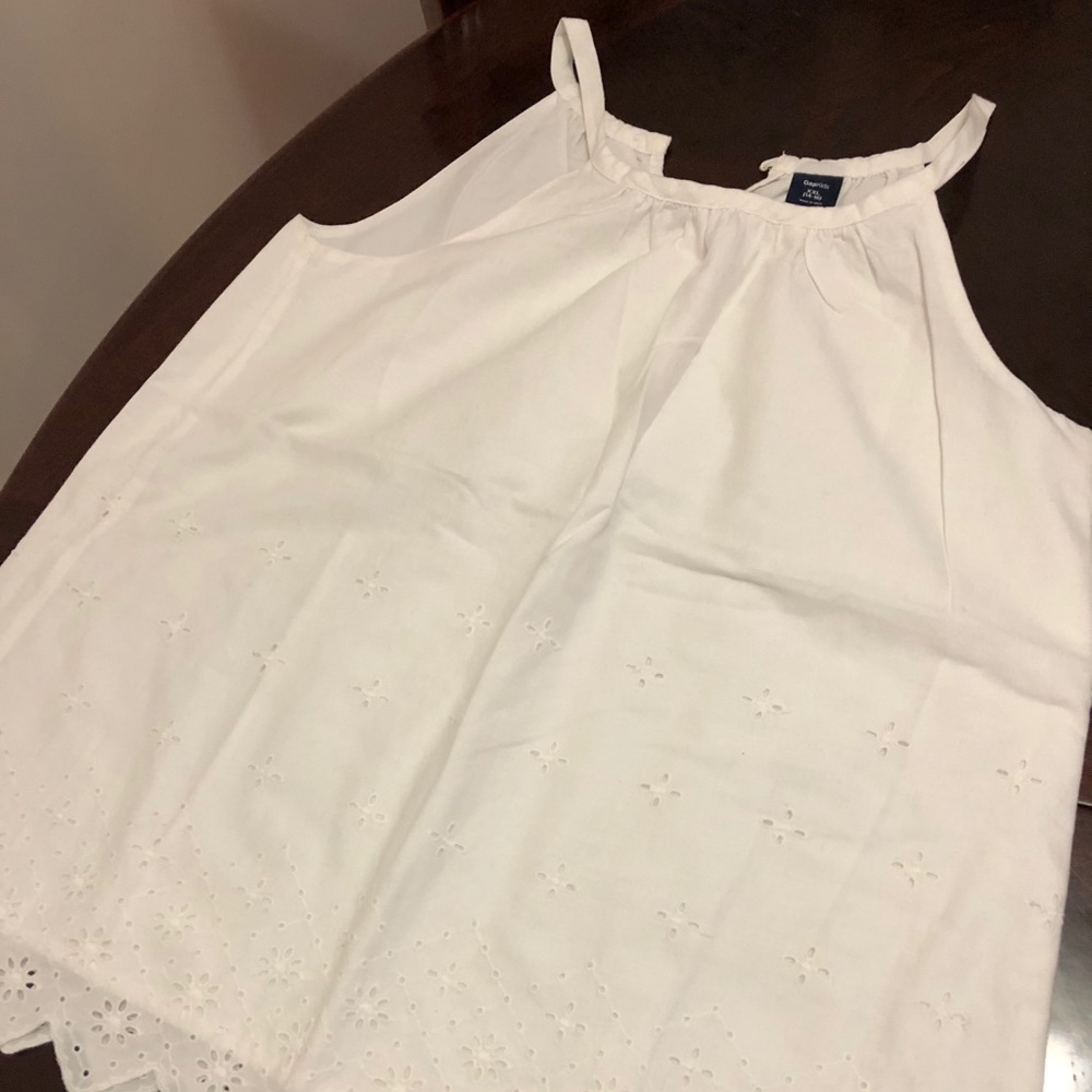 Summer White Tank-Top Neck Wrap-around